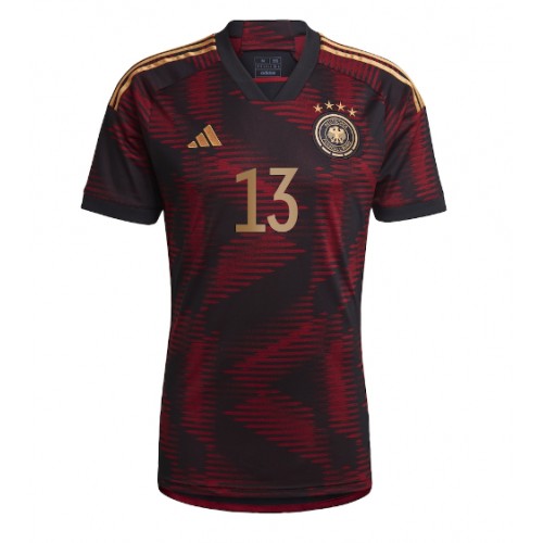 Germany Thomas Muller #13 Replica Away Stadium Shirt World Cup 2022 Short Sleeve